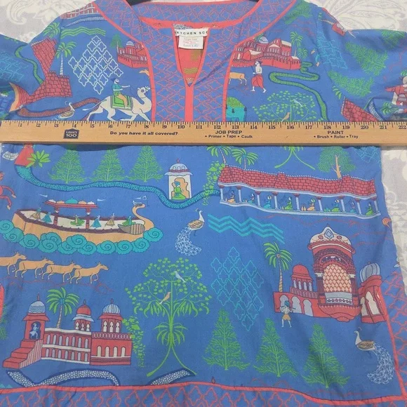 Beautiful Gretchen Scott Cotton Tunic Top In Great Condition! - Picture 13 of 14